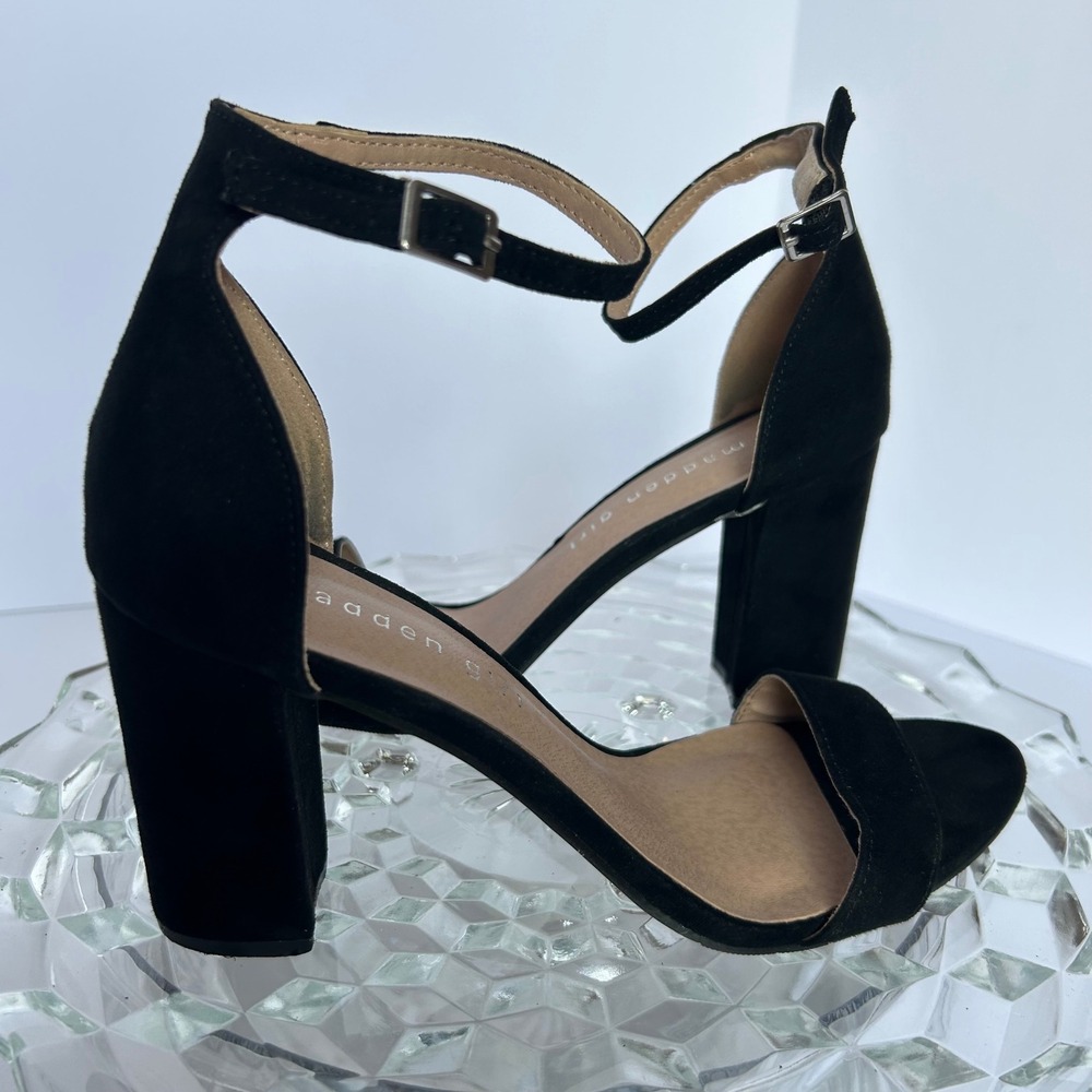 Madden Girl Black Ankle Strap Heels Party Dress Evening Out Shoes
